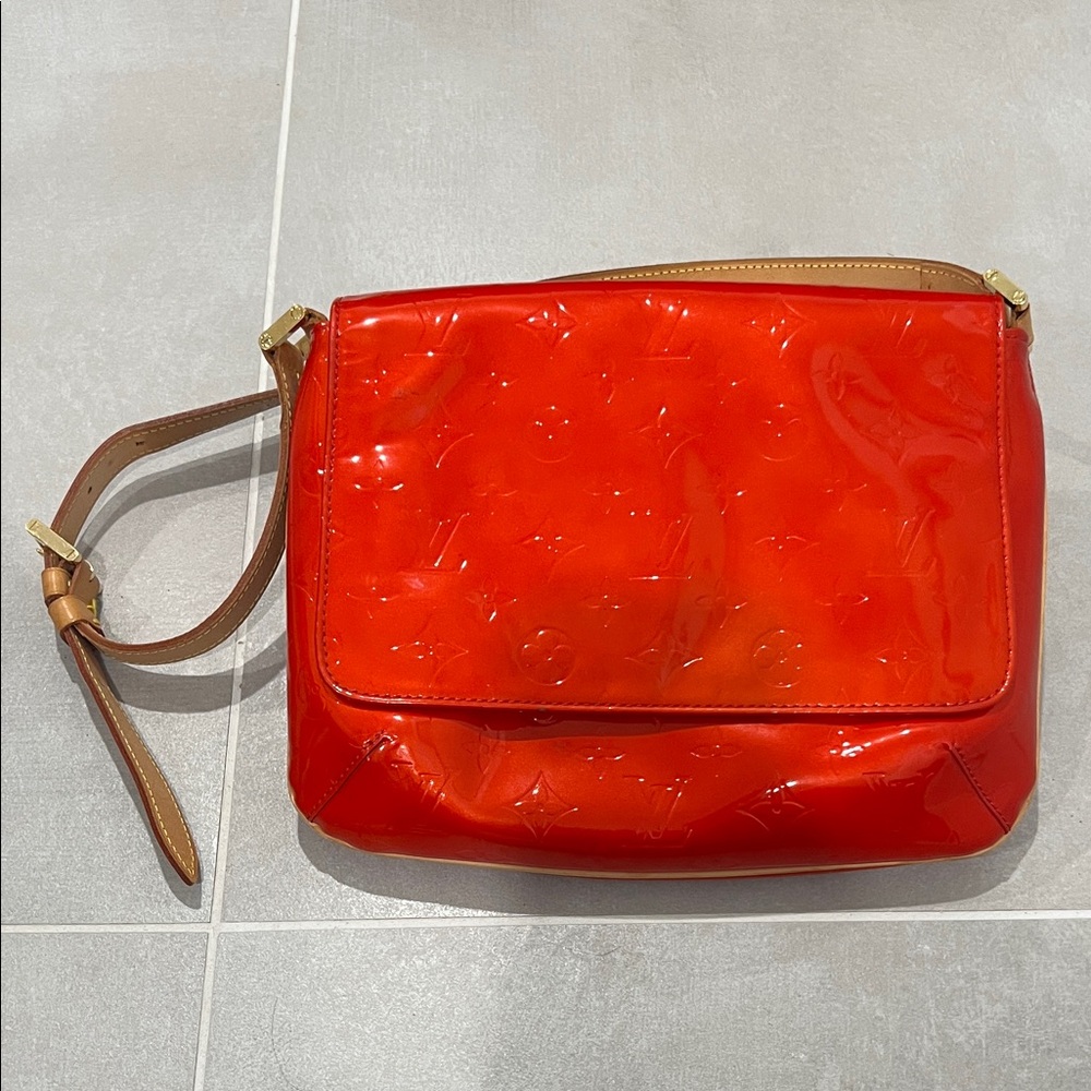 Louis Vuitton Red Patent Vernis Shoulder Bag